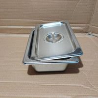 [JUAL] Food pan stainless + Tutup 1/4 × T6,5 cm (265×162×65mm)