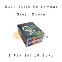 Terlaris! [PACK] Buku Tulis SIDU 58 Lembar 1 Pak Isi 10 Buku Sinar Dunia