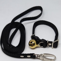 SUPER MURAH KALUNG + TALI TUNTUN KUCING, KELINCI, MUSANG, ANJING KECIL ( HITAM )