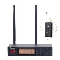 Thinuna UR-32A Infrared Frequency True Diversity Single Channel Wireless UHF Handheld Microphone with Receiver for Karaoke