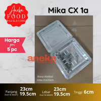 Plastik mika kue bolu CX 1a JUMBO 20x20cm/kotak makanan besar TEBAL