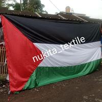 BENDERA PALESTINA UK 3 METER X 5 METER DAN INDONESIA 3 X 4.5 METER - TERBARU
