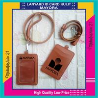Tali Lanyard Gantungan Id Card Kulit MAYORA Slot 3 Kartu