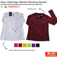 TERLARIS KAOS OLAHRAGA WANITA BAJU LARI JOGGING SENAM FITNESS LENGAN PANJANG PNKS01 MENYERAP KERINGAT MURAH