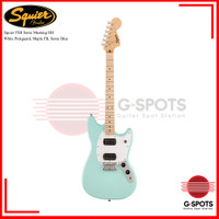 Squier FSR Sonic Mustang HH Electric Guitar w/White Pickguard, Maple FB, Sonic Blue