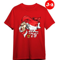 Laris KAOS 17 AGUSTUSAN 3 WARNA |kaos 17 agustus hut RI ke 79 gambar merdeka j02