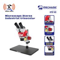 MECHANIC R75T-B3 Microscope Stereo Industrial Trinocular Red Original