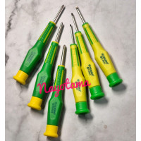 6pcs Obeng Set Hijau Kuning ukuran PH00 PH0 PH1 -1.4mm 1.8mm 2.4mm