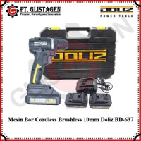 Doliz BD637 Mesin Bor Cordless Brushless 10mm / Cordless Drill 20V