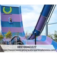 Pembuatan boomerang slide padang waterslide padang kontraktor waterpark padang 085100463227