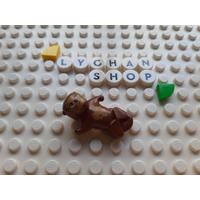 LEGO Part Sea Otter Friends Lying on Back with Black Nose and Medium Nougat Fur Pattern Reddish Brown - 6435171