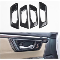 Car Interior Mouldings Carbon Fiber Abs Door Handle Bowl Panel Sticker Honda_Crv 20172018