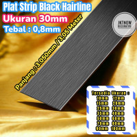 Stainless Interior List Strip Hairline Black - 30mm T:0,8mm P:3.050mm