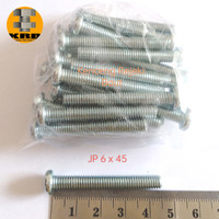 [ISI 25 PCS] Baut JP 6x45 / Baut Obeng Plus / Baut Obeng + Panjang 4,5 cm / Baut 10 an