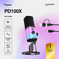 Maono PD100X Dynamic USB XLR RGB Microphone Live Streaming Gaming