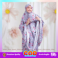 Mukena anak usia 7 8 9 10 11 12 Elise tahun katun adem mukena anak SD MI motif bunga premium mukenah tanggung terbaru 2in 1 Resleting dagu