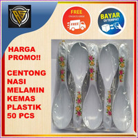 (50 pcs) souvenir pernikahan centong nasi melamin kemas plastik murah original