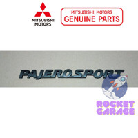 LOGO EMBLEM BELAKANG MITSUBISHI ALL NEW PAJERO SPORT ANPS 2016 - 2024 ORIGINAL BLACK MATE SATIN DOFF