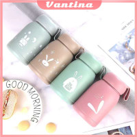 Botol minum Kaca Bening Termos motif rabbit/ gelas kaca vacumm flask Kotak Hadiah