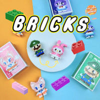 DIY Bricks Mini Puzzle Nano Block Toys | Building Blok Model Karakter Kartun Balok Susun Mainan Edukasi Anak Part 2