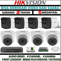 PAKET CCTV HIKVISION 5MP 8 CHANNEL 8 CAMERA TURBO HD KAMERA CCTV