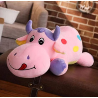 Boneka Sapi Jumbo Import Size 90 cm Mainan Lying Bantal Guling Cow Pillow Bahan Plush Halus Lembut
