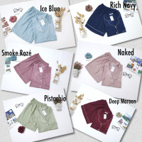 HP TENCEL / Piyama Wanita Set TENCEL SILK Super Fine Premium Lengan Pendek + Celana Pendek Hotpants
