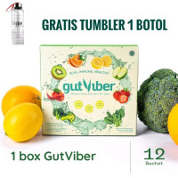 GUTVIBER Fiber Drink 1 Box isi 12 Sachet Original Halal BPOM