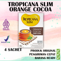 Tropicana Slim Orange Cocoa 4 Sachet - Minuman Cokelat Jeruk Nikmat Tanpa Gula Pasir