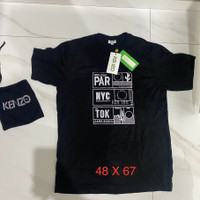 Kenz* Kaos Lengan PendekHitam Laki Pria Ori Baju Black T-Shirt Tshirt