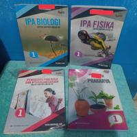 Buku SMP 1 kelas 7 Erlangga , Prakarya, Pendidikan Pancasila dan Kewarganegaraan, IPA Biologi, IPA Fisika , second
