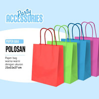 [ECERAN]Paper Bag Polos Tebal Warna / Goodie Bag / Gift Bag / Tas Kado Ulang Tahun