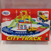 mainan rel mobil city track happy truck