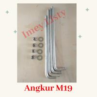 Angkur Tiang PJU M19 Panjang 50cm