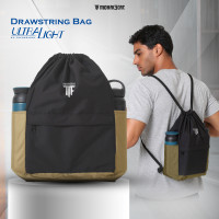 Moralflat-Tas Serut-Stringbag-Tas Ransel-Olahraga-Semi Waterproff-Hitam