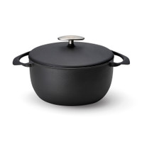 Casserole Pot UNILLOY Casserole Matt Black 22cm