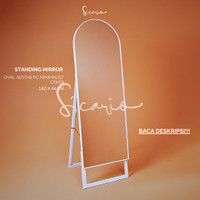 Standing Mirror / Cermin Berdiri Oval Minimalis 140x40 (Wajib Baca Deskripsi!)