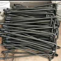 angkur L besi beton hitam/ anchor bolt m10 ×400mm × 100mm
