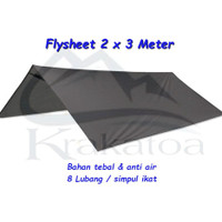 READY STOCK 【WARNA ~ COD】 FLYSHEET 3X2 METER WATERPROOF 8 LUBANG LOBANG` TENDA ANTI AIR 2X3 M` 3*2 BIVAK 2*3