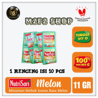 NutriSari Minuman Serbuk Instant Rasa Melon Sachet- 11 gr (Harga 1 Renceng)