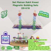 Mainan Anak Rakit Kreasi Magnet Edukasi Building Set 63pcs Asah Otak