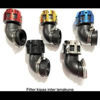 Filter kipas jamur motor matic mio variasi motor model lengkung cnc red gold