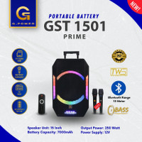 G-Power GST 1501 PRIME Speaker Portable 15 Inch Free 2 Microphone Wireless Garansi Resmi Speaker Bluetooth