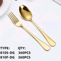 Sendok Garpu Makan Gold Stainless Steel Isi 6pcs