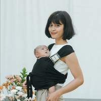 Mikhadou - Bloom Wrap Midnight - Instan Wrap - Gendongan bayi