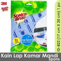 Kain lap kamar mandi 3m / Lap spons kamar mandi scotch brite 3m