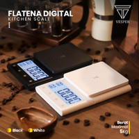 Vesper flatena digital smart kitchen scale 5kg bluetooth food weight nutritional scale / timbangan dapur magnetic digital alarm timer