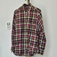 kemeja kotak massimo dutti size S long sleeve