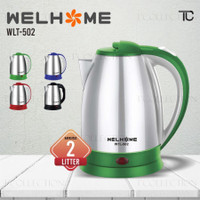 Teko Listrik Welhome Kattle Stanlees Perebusan Air Otomatis 2 liter