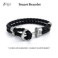 Zafa Gelang Kulit Pria Wanita Anti Karat - Stuart Bracelet